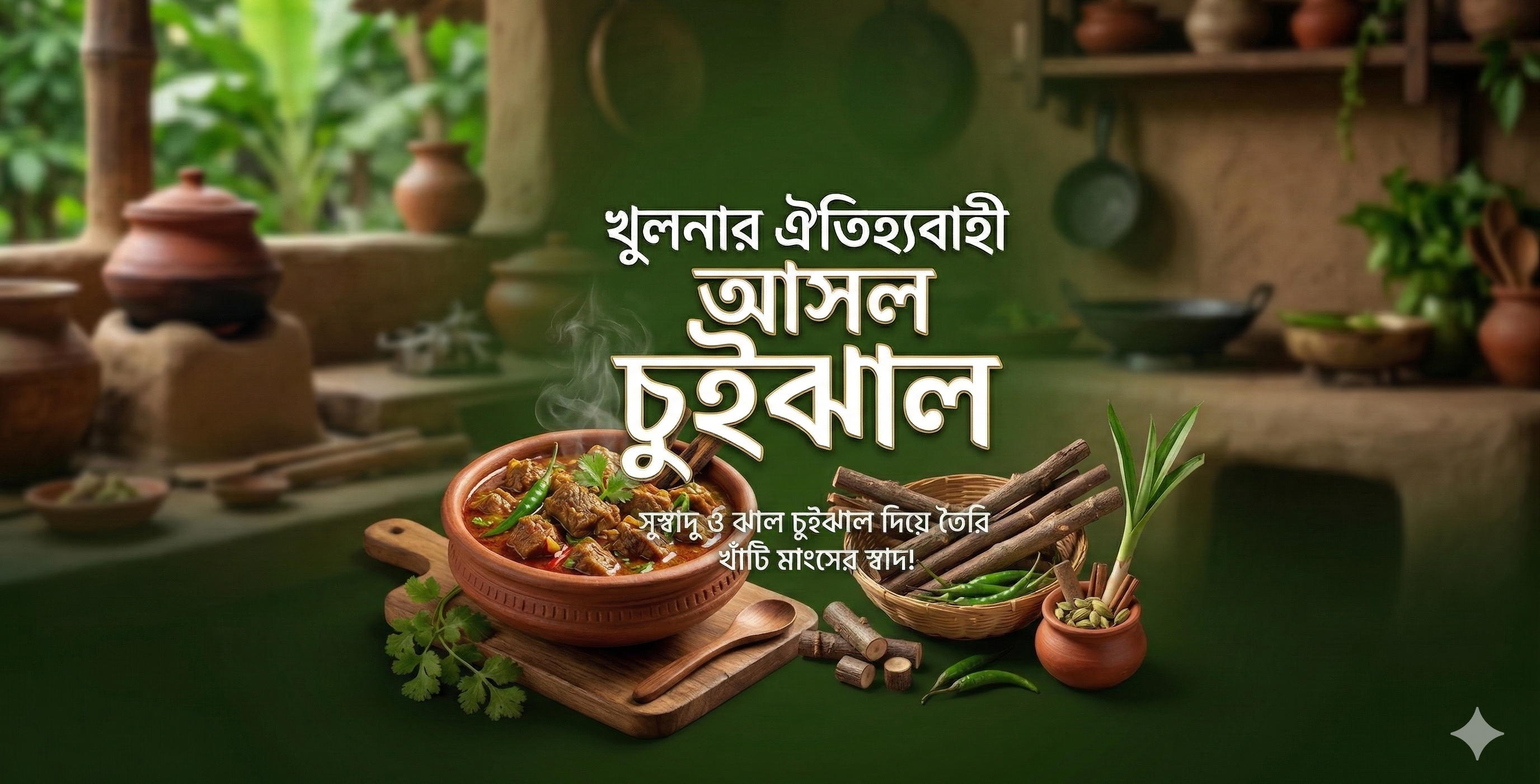 খুলনার ঐতিহ্যবাহী আসল চুইঝাল এবং গরুর মাংসের প্রিমিয়াম ব্যানার - CuiJal